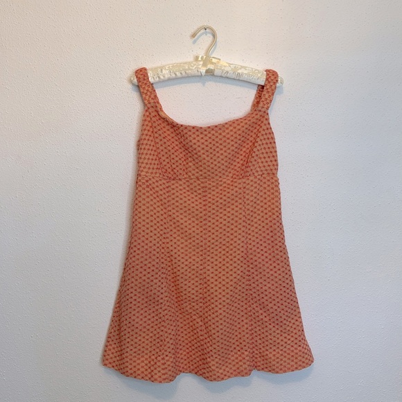 Free People Berry Kiss Mini Dress Size Large NWT in Peach Combo - Picture 4 of 13